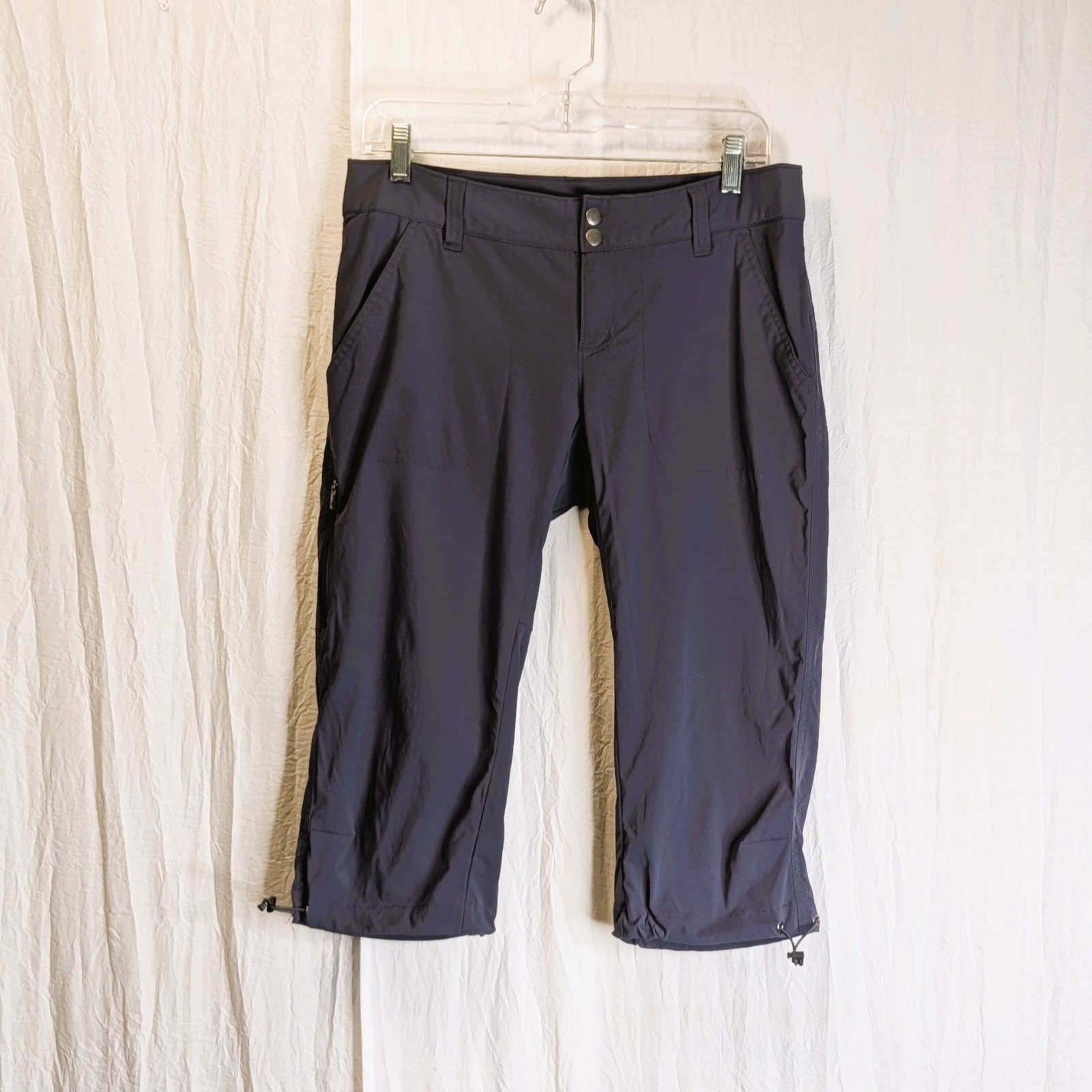Columbia Womens Hiking Capri Pants Dark Grey Omni Shield Advanced Repellency 8